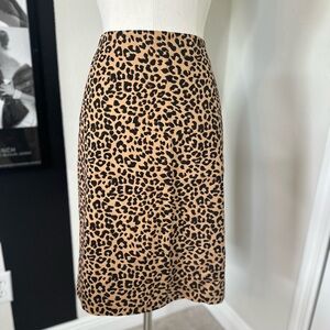 Talbots Leopard Pencil Skirt